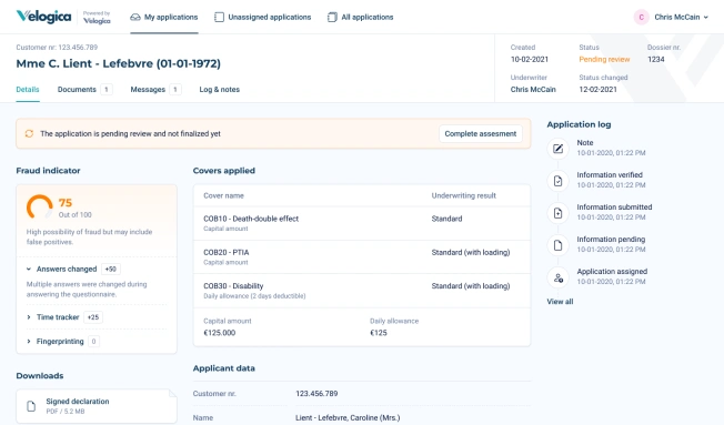 Underwriting   Screen 2