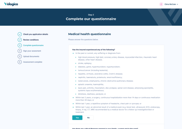 Underwriting Screen 3